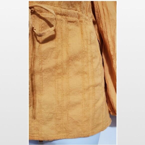 New Plus 3X Notch Neck Boho Hi Low Gold Top - Picture 6 of 16